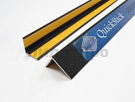 Алюминиевый уголок cамокл 20х20х1 2м Черный Муар QuickStick