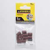  Цилиндр шлифовальный 6,25мм с оправкой Р 80/120(10шт)/STAYER 