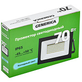 Прожектор LED СДО-001 70Вт 6500К IP65 черный /GENERICA Прожектор LED СДО-001 70Вт 6500К IP65 черный /GENERICA