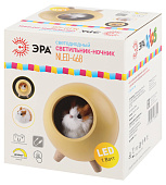 Ночник Хомяк LED сенсорн диммер USB белый /ЭРА
