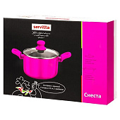Кастрюля Servitta 4 л Siesta фуксия Sr0183 Кастрюля Servitta 4 л Siesta фуксия Sr0183