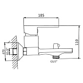 Смеситель для ванны с коротким изливом силумин R1002F Rainsberg Смеситель для ванны с коротким изливом силумин R1002F Rainsberg