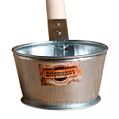 Ковш-черпак для бани из оцинкованной стали, 0.35л, 60 см, с деревянной ручкой 3098466