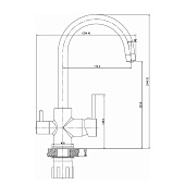 Смеситель для кухни K2 с подключением к фильтру высокий круглый излив ESKO Смеситель для кухни K2 с подключением к фильтру высокий круглый излив ESKO
