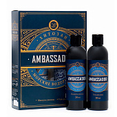  Подарочный набор Q.P. Ambassador муж №1120-2 (шампунь для волос 250мл+ гель для душа 250мл) 