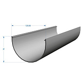 Желоб водосточный Docke PREMIUM d120х3000мм,  Шоколад Ral:8019