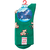 Носки мужские DW NEW YEAR (р.27-29 зеленый 649)