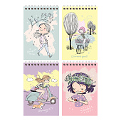 Блокнот А6 40л.BG на гребне клетка Отличный день в ассортименте Блокнот А6 40л.BG на гребне клетка Отличный день в ассортименте