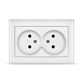  Розетка 2-ая б/з с/у Универсал Бриллиант 7947519 бел. 