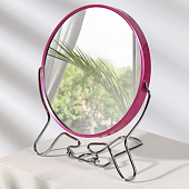 Зеркало настольное подвесное QF, круглое, с увеличением, d 11,5 см, металл 3718957 Зеркало настольное подвесное QF, круглое, с увеличением, d 11,5 см, металл 3718957