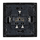 Выключатель встраиваемый 2 клавиши, цвет черный, с подсветкой, IEK FORTE&PIANO Выключатель встраиваемый 2 клавиши, цвет черный, с подсветкой, IEK FORTE&PIANO