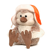  Мягкая игрушка MAXITOYS, воробей в шапке, 18 см 