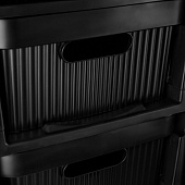 Комод на колесах 4 секции Velvet 300х385х690мм черный 435218813 Комод на колесах 4 секции Velvet 300х385х690мм черный 435218813