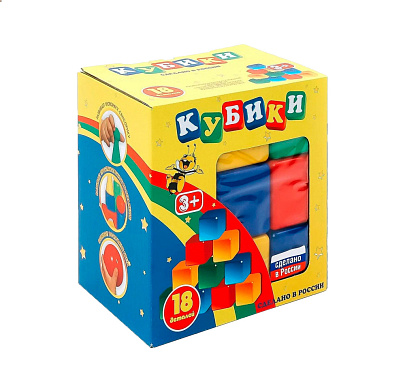  Игровой набор кубиков 18 шт, ПИ000003 