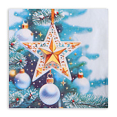 Салфетки бумажные Pero Deluxe 3-х сл 33х33 НГ Кремлевская звезда 20шт Арт.2845 Салфетки бумажные Pero Deluxe 3-х сл 33х33 НГ Кремлевская звезда 20шт Арт.2845