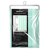 Штора для ванной Жаккард 180х200см (ШхВ) полиэстер 12 колец с утяжелителем зеленый /104237 Zenfort Штора для ванной Жаккард 180х200см (ШхВ) полиэстер 12 колец с утяжелителем зеленый /104237 Zenfort