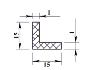  Алюминиевый уголок 15х15х1мм 1м 