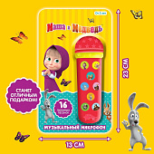 Музыкальный микрофон Маша и Медведь, SL-06034 звук, красный, 9193871 Музыкальный микрофон Маша и Медведь, SL-06034 звук, красный, 9193871