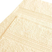 Полотенце 50х90 махровое х/б 100%, с бордюром "косичка", Светло-кремовый Полотенце 50х90 махровое х/б 100%, с бордюром "косичка", Светло-кремовый