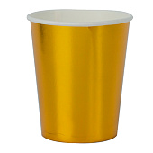 Набор бумажных стаканов 16 шт. "Golden party", (9 см) Набор бумажных стаканов 16 шт. "Golden party", (9 см)