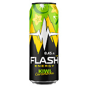  Напиток энергетический Флэш энергия со вкусом киви и карамболы 0,45л ж/б 