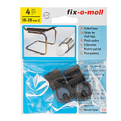 fix-o-moll Накладка-кольцо для меб. ножек D18-20мм (черный 4 шт) fix-o-moll Накладка-кольцо для меб. ножек D18-20мм (черный 4 шт)