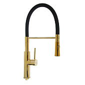 Смеситель для кухни с латун/корп золотой и силик/излив 35 черный A4890WF-1 Accoona Смеситель для кухни с латун/корп золотой и силик/излив 35 черный A4890WF-1 Accoona