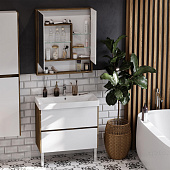 Шкаф-зеркало Сканди 70 белый/дуб рустикальный 1A252202SDZ90 Акватон Шкаф-зеркало Сканди 70 белый/дуб рустикальный 1A252202SDZ90 Акватон