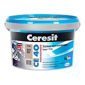  Затирка CE40 Aquastatic 07 серая (2кг) /Церезит 