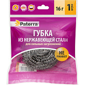  Губка для мытья посуды металлическая спираль, PATERRA, 402-378 