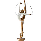 Сувенир полистоун "Гимнастка с лентой" бронза 14х6,5х32,5 см 9837989 Сувенир полистоун "Гимнастка с лентой" бронза 14х6,5х32,5 см 9837989