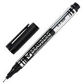  Маркер перманентный черный Brauberg Jet, 0,5 мм, нестираемый, 150507 