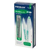  Ручка шариковая Pensan Global-21 зеленая 0,5 мм, 2221з 