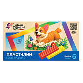 Пластилин классический ЛУЧ "Школа творчества", 6цв., 120г, стек, картонная упаковка, 36С 2434-08