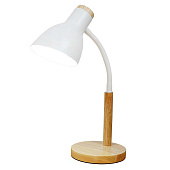 Светильник настольный ученический 32010 WHITE+WOOD 40Вт E27 /ЭкономСвет Светильник настольный ученический 32010 WHITE+WOOD 40Вт E27 /ЭкономСвет