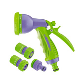 Набор д/полива 3/4" (пистолет 8 режим., адаптер, 2 соединителя), PALISAD, 65177 Набор д/полива 3/4" (пистолет 8 режим., адаптер, 2 соединителя), PALISAD, 65177