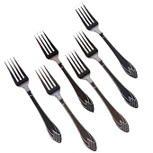 Вилки пластиковые, набор 6 шт, цвет серебро 9468761 Вилки пластиковые, набор 6 шт, цвет серебро 9468761