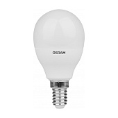 Лампа LED 10Вт Е14, шар, 6500К холодный OSRAM