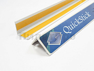Алюминиевый уголок cамокл 20х20х1 2м Белый Муар QuickStick