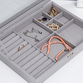 Шкатулка для украшений Серый туман, 5х20х28 см, 7313534 Шкатулка для украшений Серый туман, 5х20х28 см, 7313534