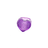  Кольцо акриловое GIRLY "Purple heart", purple (d=1,7 см) 
