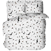 Комплект постельного белья детский Mariya DeLuxe П-КПБ-Ясли-р Балерины cats 10311/1 Комплект постельного белья детский Mariya DeLuxe П-КПБ-Ясли-р Балерины cats 10311/1