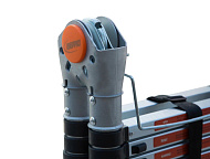 Лестница алюминиевая телескопическая шарнирная 3,8м 6+6 ступеней Лестница алюминиевая телескопическая шарнирная 3,8м 6+6 ступеней