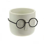 Кашпо "Стив" D115мм 0,65л Белый ротанг М3079 Кашпо "Стив" D115мм 0,65л Белый ротанг М3079