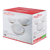  Набор посуды 19пр MILLIMI Бьянко 818-383 