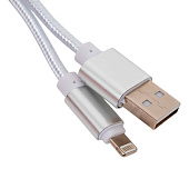  Кабель Energy ET-01 USB/Lightning, (для Apple) серебро, 006371 