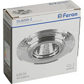 Светильник FERON встраиваемый MR16 G5.3 серебро + серебро, DL8050-2 Светильник FERON встраиваемый MR16 G5.3 серебро + серебро, DL8050-2