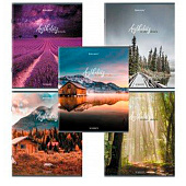 Тетрадь 96л. А5. BRAUBERG скоба, клетка, глянцевая ламинация, Nature, 404427 Тетрадь 96л. А5. BRAUBERG скоба, клетка, глянцевая ламинация, Nature, 404427