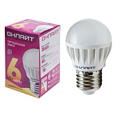  Лампа LED 6Вт Е27, шар, 2700К теплый ОНЛАЙТ 