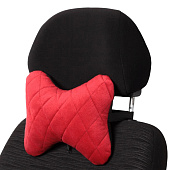 Подушка на подголовник AIRLINE Алькантара Красная Подушка на подголовник AIRLINE Алькантара Красная